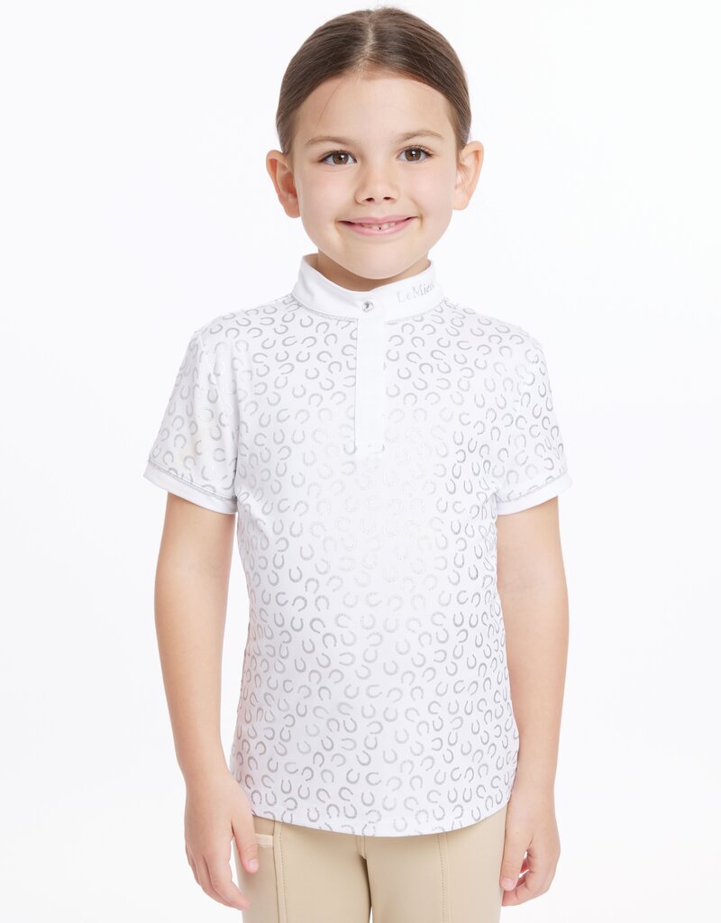 LeMieux LeMieux Mini Bella Show Shirt White/Horseshoes