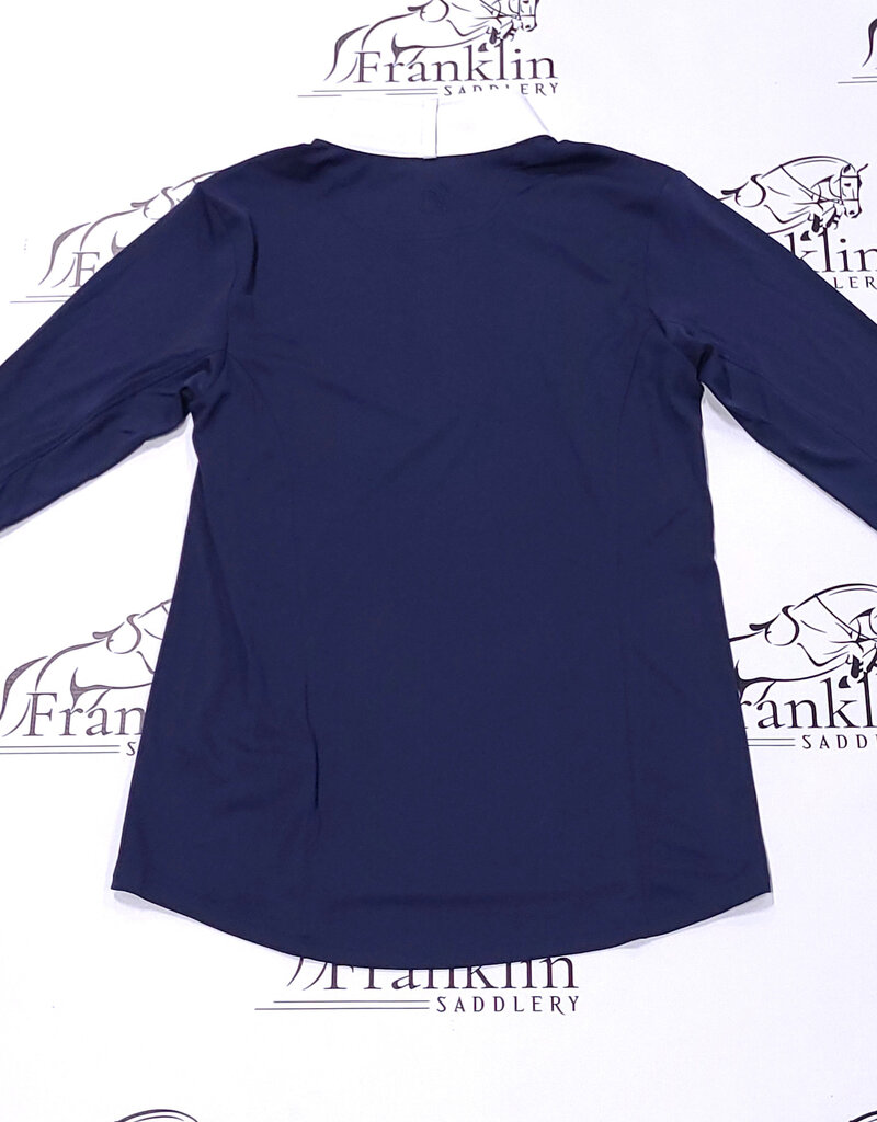 Ovation Ovation Ladies Bib Front Long Sleeve Show Shirt Navy/White