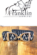 Ellany Equestrian Ellany 1.5" Silver Stirrup Elastic Belt Lantanas