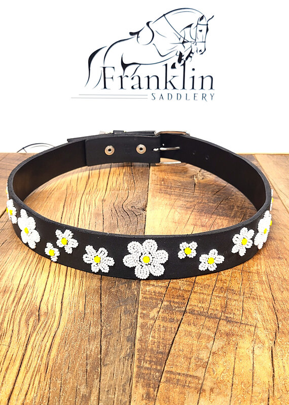 The Kenyan Collection The Kenyan Collection Beaded Belt Daisies Wide