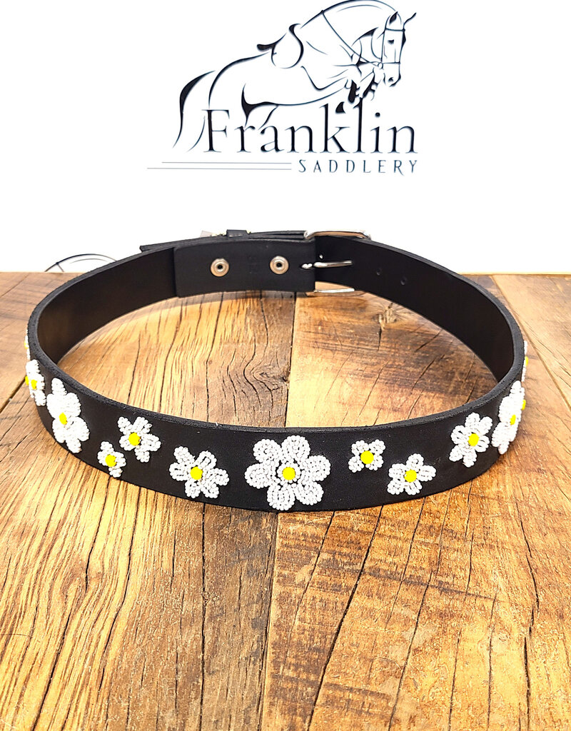 The Kenyan Collection The Kenyan Collection Beaded Belt Daisies Wide