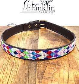 The Kenyan Collection The Kenyan Collection Posey Argyle Beaded Belt 34"