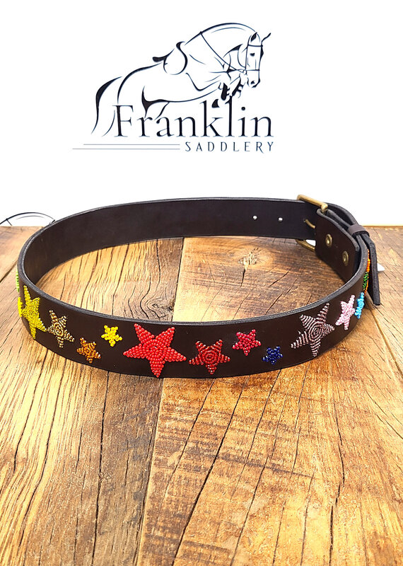 The Kenyan Collection The Kenyan Collection Posey Stars Beaded Belt 32"