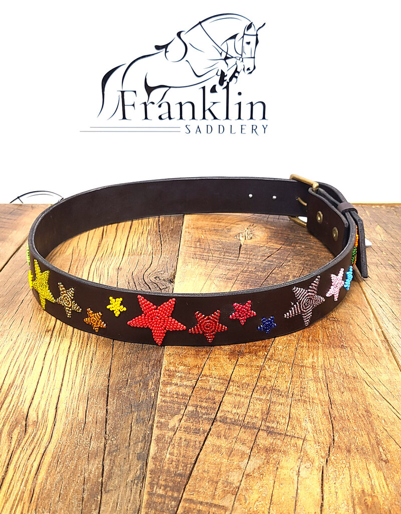 The Kenyan Collection The Kenyan Collection Posey Stars Beaded Belt 32"