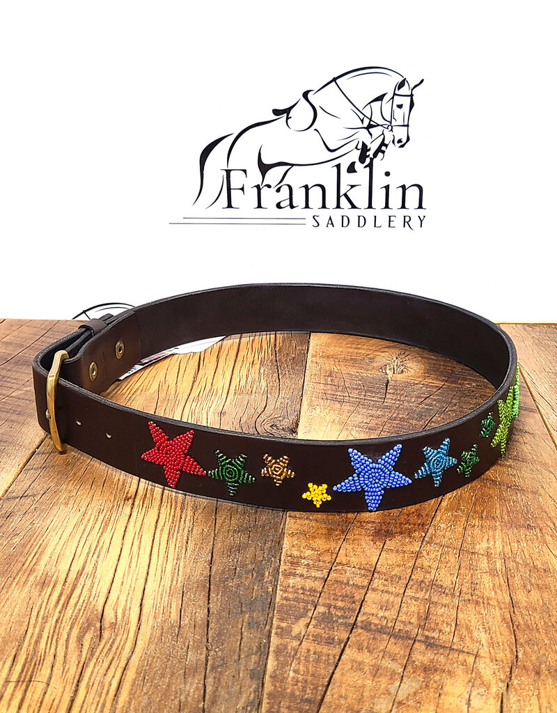 The Kenyan Collection The Kenyan Collection Posey Stars Beaded Belt 32"