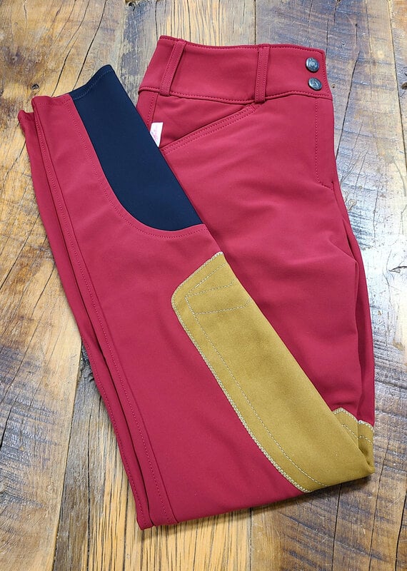 The Tailored Sportsman The Tailored Sportsman Ladies TechLight LR FZ Clarino Bootsock Breech Oxblood/Tan