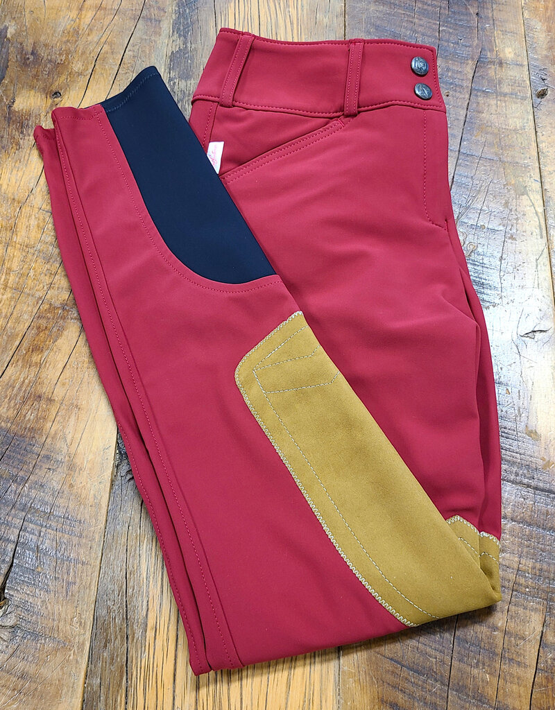 The Tailored Sportsman The Tailored Sportsman Ladies TechLight LR FZ Clarino Bootsock Breech Oxblood/Tan