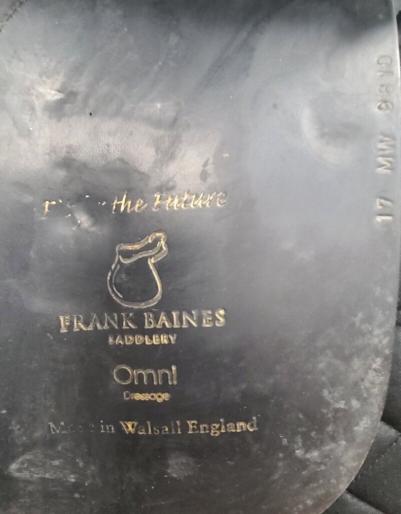 Frank Baines Omni Dressage Saddle 17" Seat Consignment #804