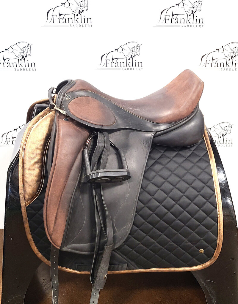 Custom J. Hulsebos Dressage Saddle 17.5" Seat Consignment #805