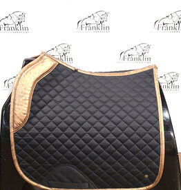 Sixteen Cypress Sixteen Cypress Dressage Pad Black and Gold Leaf Full