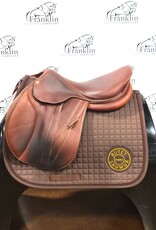 Butet Used Butet Premium Integrated M 17.5" Seat 2 Flap Wide Tree DTF Gold Saddle Consignment #661