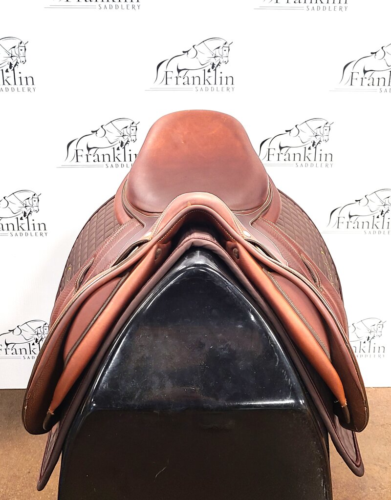 Butet Used Butet Premium Integrated M 17.5" Seat 2 Flap Wide Tree DTF Gold Saddle Consignment #661