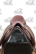 Butet Used Butet L 17" Seat 2.5 Flap X-wide Tree Cachou Wool Flocked Saddle Consignment #658