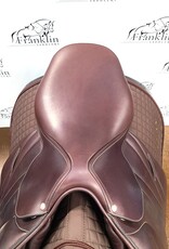 Butet Used Butet L 17" Seat 2.5 Flap X-wide Tree Cachou Wool Flocked Saddle Consignment #658