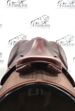 Butet Used Butet L 17" Seat 2.5 Flap X-wide Tree Cachou Wool Flocked Saddle Consignment #658