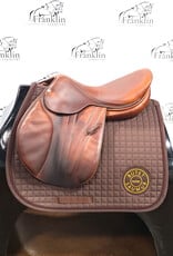 Butet Used Butet Premium Integrated M 17.5 Seat 1.75 Flap Standard Tree Gold Saddle