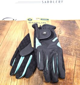 Dublin Dublin Cool-It Gel Riding Gloves Black/Teal