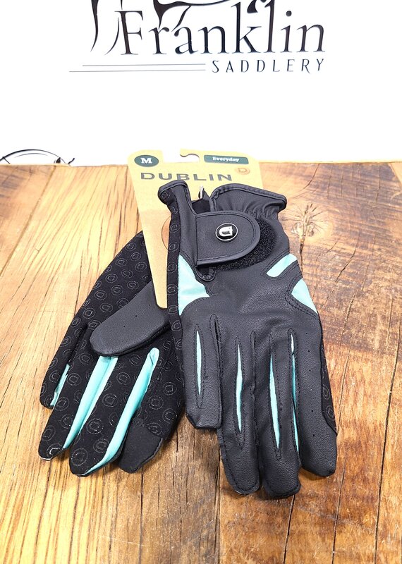 Dublin Dublin Cool-It Gel Riding Gloves Black/Teal