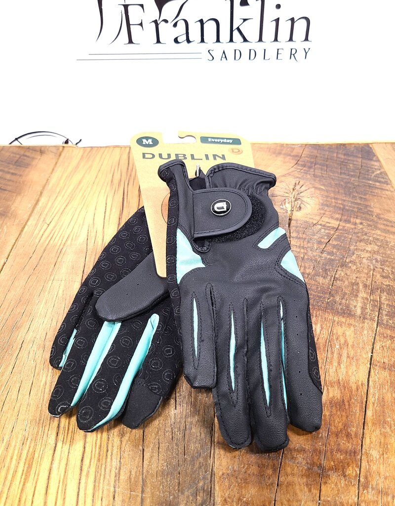 Dublin Dublin Cool-It Gel Riding Gloves Black/Teal