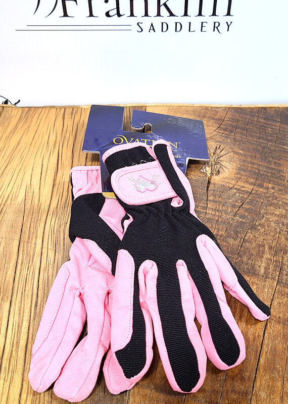 Ovation Ovation Hearts & Horses Gloves Pink/Black