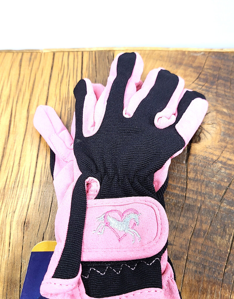 Ovation Ovation Hearts & Horses Gloves Pink/Black