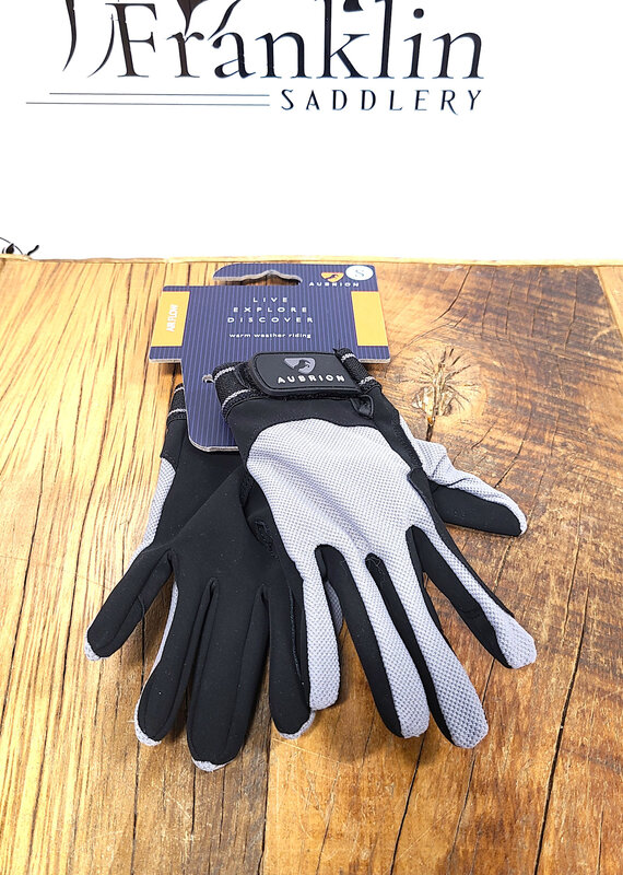 Aubrion Aubrion Youth Mesh Riding Gloves Grey