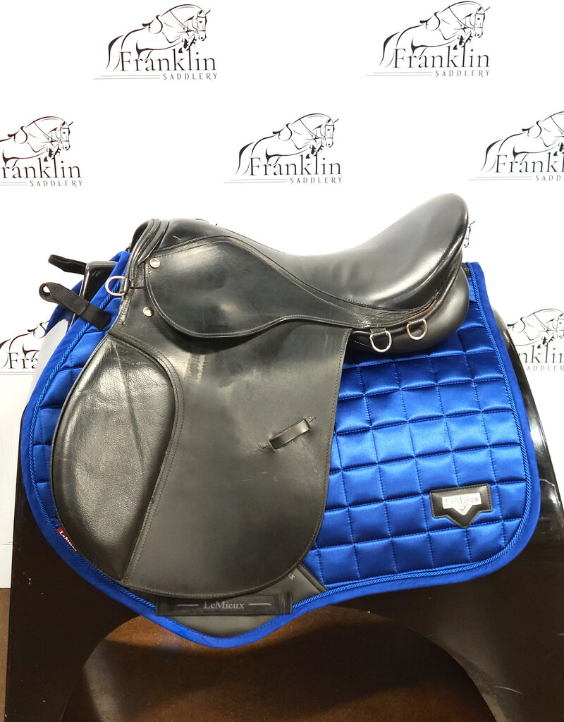 Black All Purpose English Saddle 17" Seat Wide Tree Consignment #815