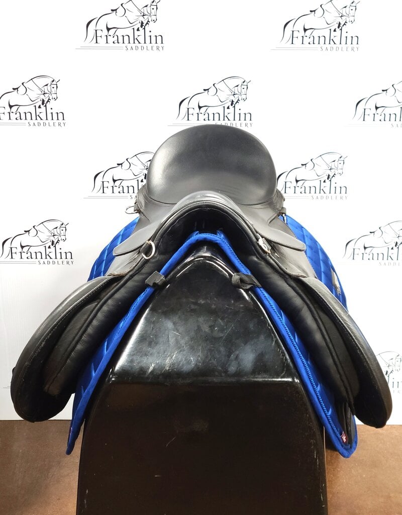 Black All Purpose English Saddle 17" Seat Wide Tree Consignment #815