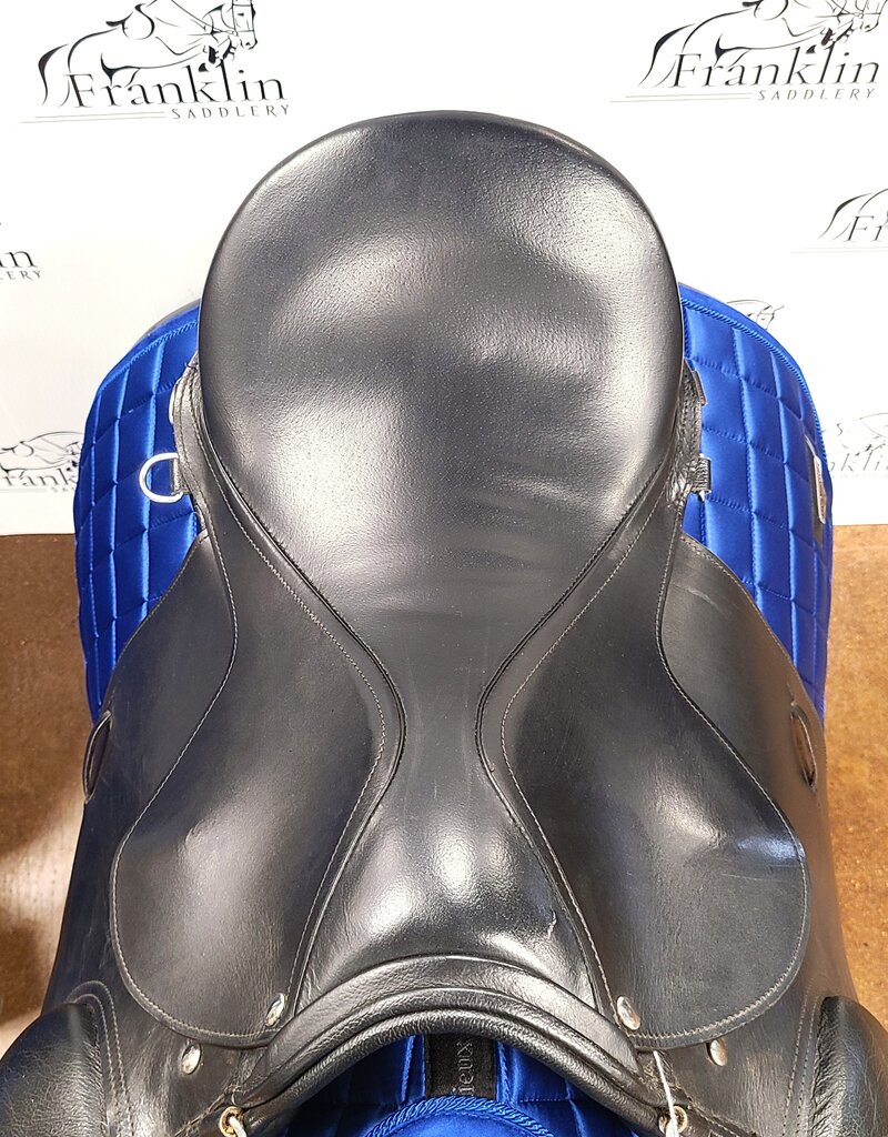 Black All Purpose English Saddle 17" Seat Wide Tree Consignment #815