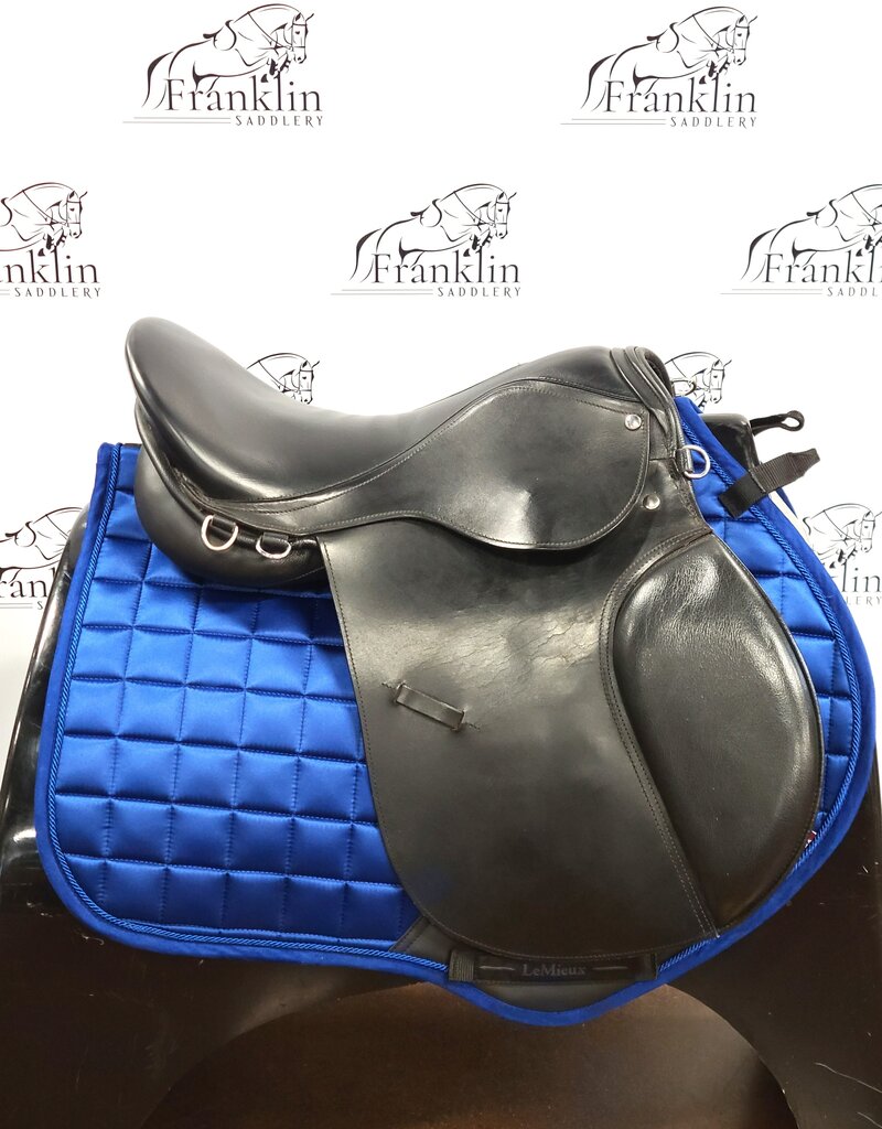 Black All Purpose English Saddle 17" Seat Wide Tree Consignment #815