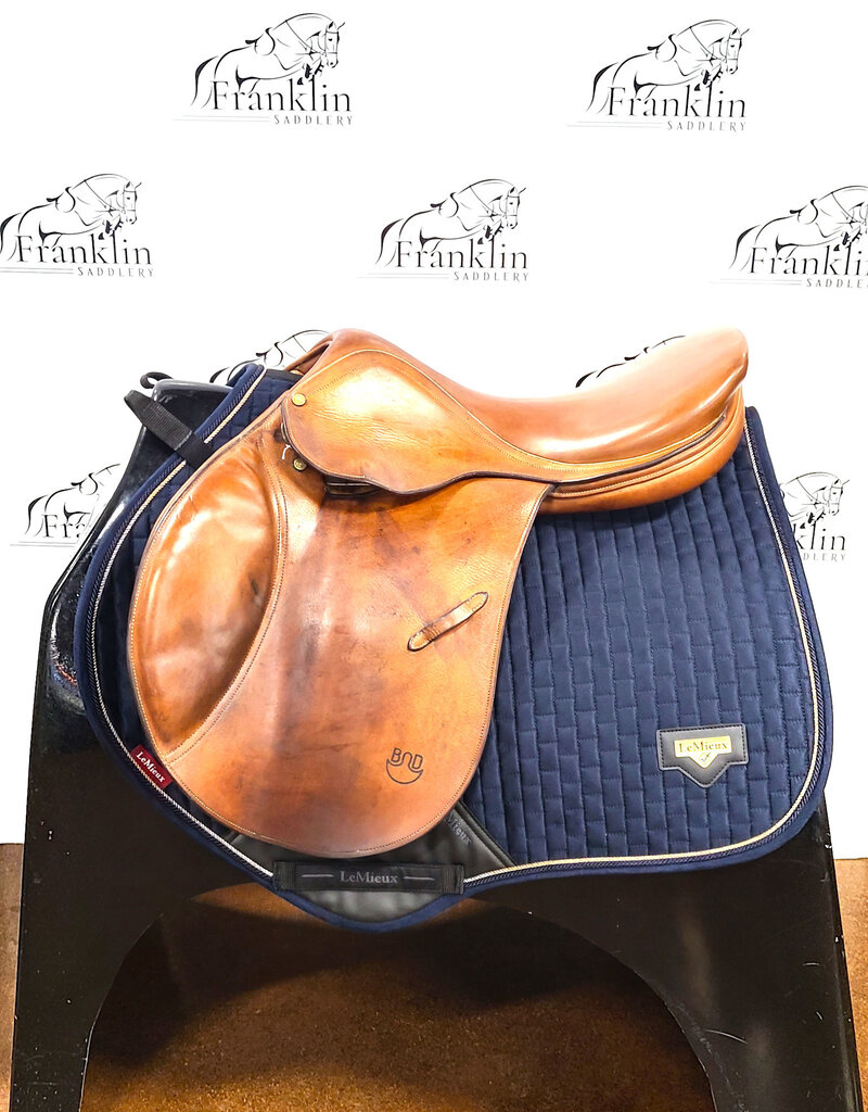 Bruno Delgrange English Saddle 17.5" Seat Consignment #825