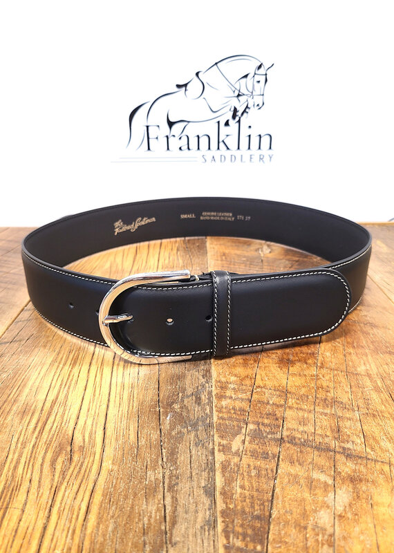 The Tailored Sportsman The Tailored Sportsman In Contrast Belt Black/Silver