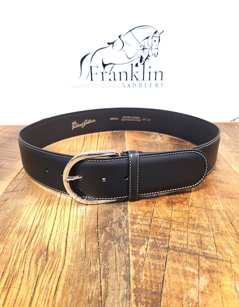 The Tailored Sportsman The Tailored Sportsman In Contrast Belt Black/Silver