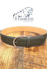 The Tailored Sportsman The Tailored Sportsman In Contrast Belt Dark Olive/Silver