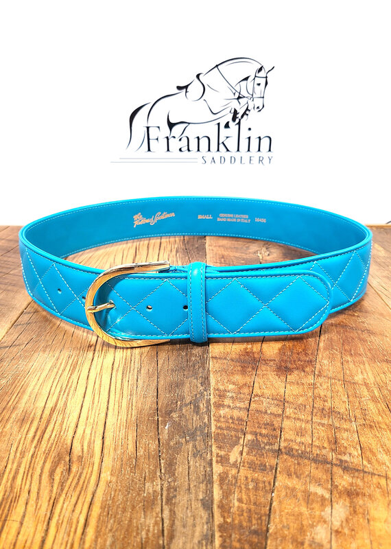 The Tailored Sportsman The Tailored Sportsman Quilted C Belt Turquoise/Gold