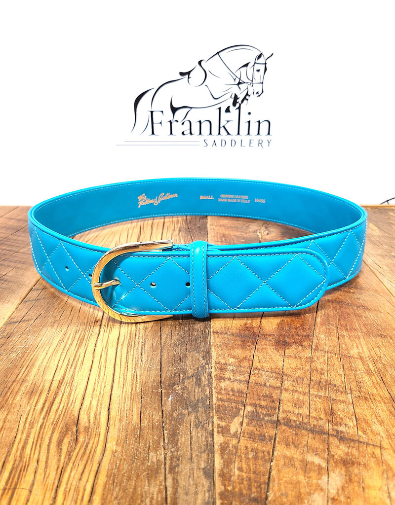 The Tailored Sportsman The Tailored Sportsman Quilted C Belt Turquoise/Gold