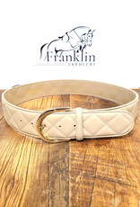 The Tailored Sportsman The Tailored Sportsman Quilted C Belt Oyster/Gold