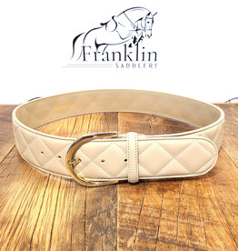 The Tailored Sportsman The Tailored Sportsman Quilted C Belt Oyster/Gold