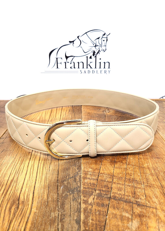 The Tailored Sportsman The Tailored Sportsman Quilted C Belt Oyster/Gold