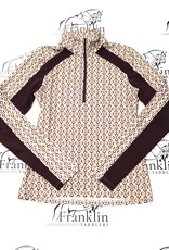 Kerrits Kerrits Ladies First Level Quarter Zip Fleece Tech Top Vanilla Bit of Color