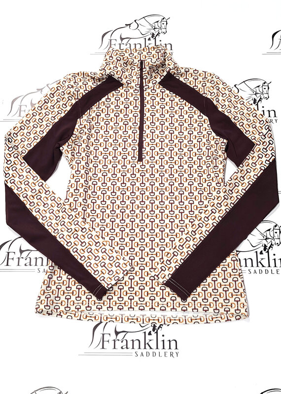 Kerrits Kerrits Ladies First Level Quarter Zip Fleece Tech Top Vanilla Bit of Color
