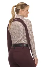 Kerrits Kerrits Ladies First Level Quarter Zip Fleece Tech Top Vanilla Bit of Color