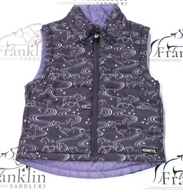 Kerrits Kerrits Kids Ride The Wind Reversible Quilted Vest Plumnoir/Violetdawn