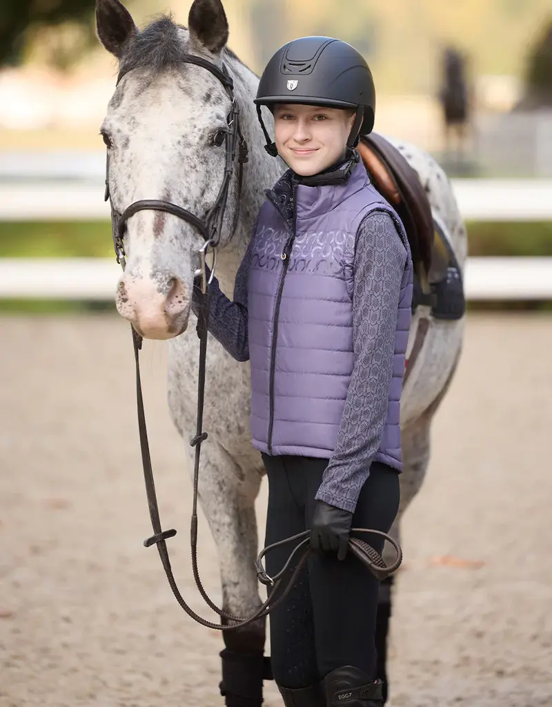 Kerrits Kerrits Kids Ride The Wind Reversible Quilted Vest Plumnoir/Violetdawn