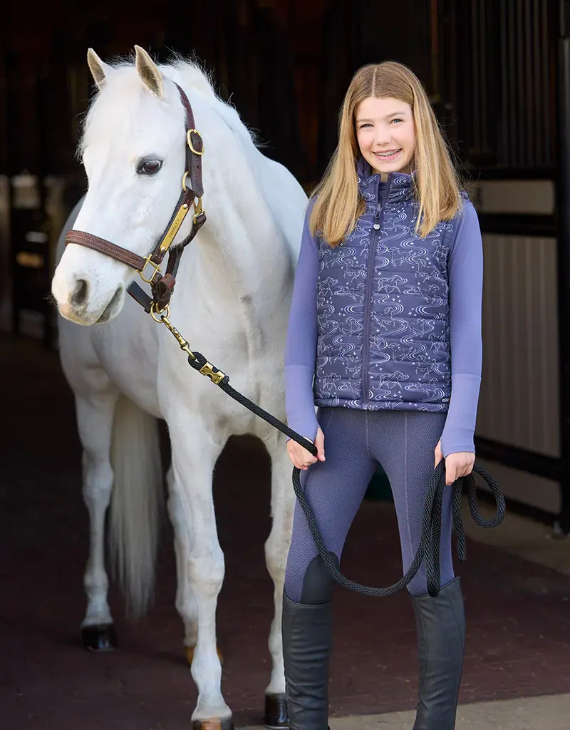 Kerrits Kerrits Kids Ride The Wind Reversible Quilted Vest Plumnoir/Violetdawn