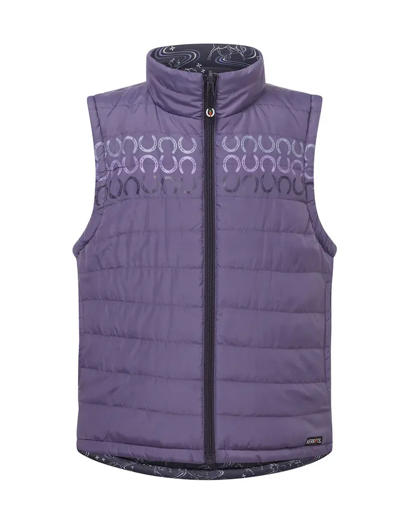 Kerrits Kerrits Kids Ride The Wind Reversible Quilted Vest Plumnoir/Violetdawn
