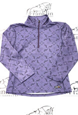 Kerrits Kerrits Kids First Level Quarter Zip Fleece Tech Top Violet Dawn Horse Quadrille