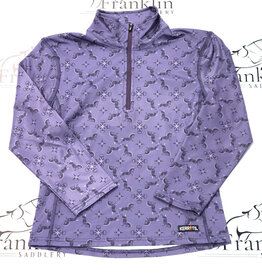 Kerrits Kerrits Kids First Level Quarter Zip Fleece Tech Top Violet Dawn Horse Quadrille