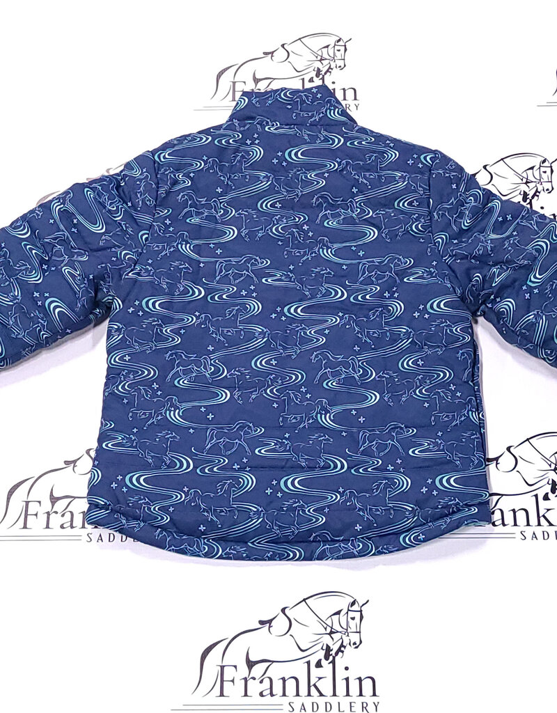 Kerrits Kerrits Kids Ride The Wind Reversible Quilted Jacket Lapis/Aqualuxe