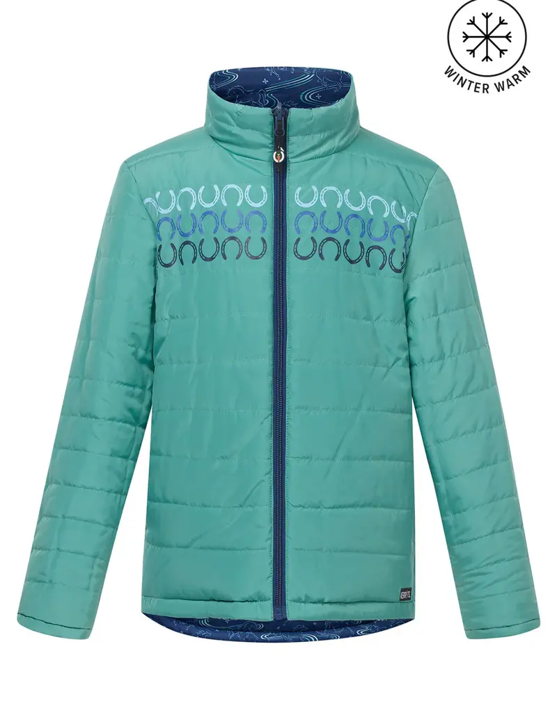 Kerrits Kerrits Kids Ride The Wind Reversible Quilted Jacket Lapis/Aqualuxe
